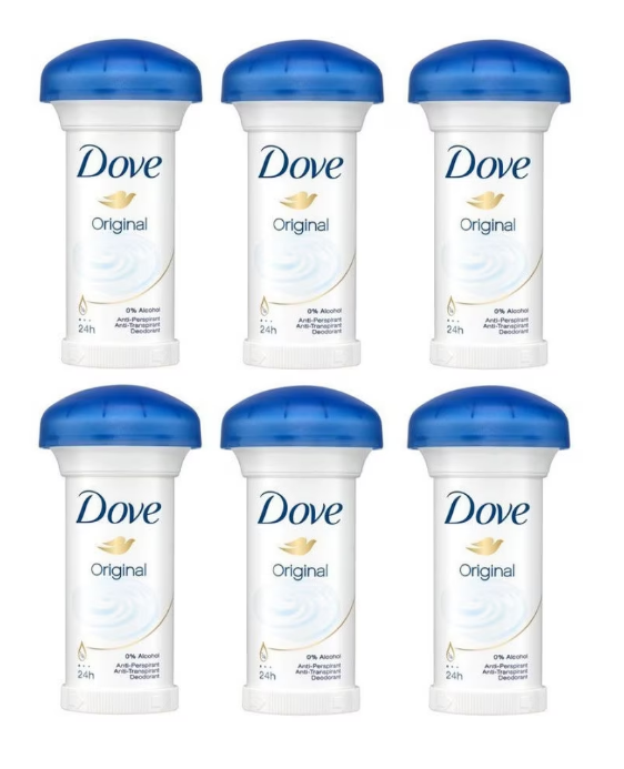 Pachet promo 6 x Deodorant Antiperspirant Stick Ciuperca  24h, Dove Original, 6 x 50ml